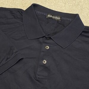 Bullock & Jones Mens Short Sleeve Navy Blue Polo Shirt Filo di Scozia Cotton XXL